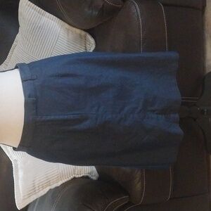 Talbots Classic Stretch Navy Denim Jean Skirt